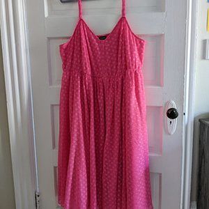 Torrid Heart Print Chiffon Midi Dress